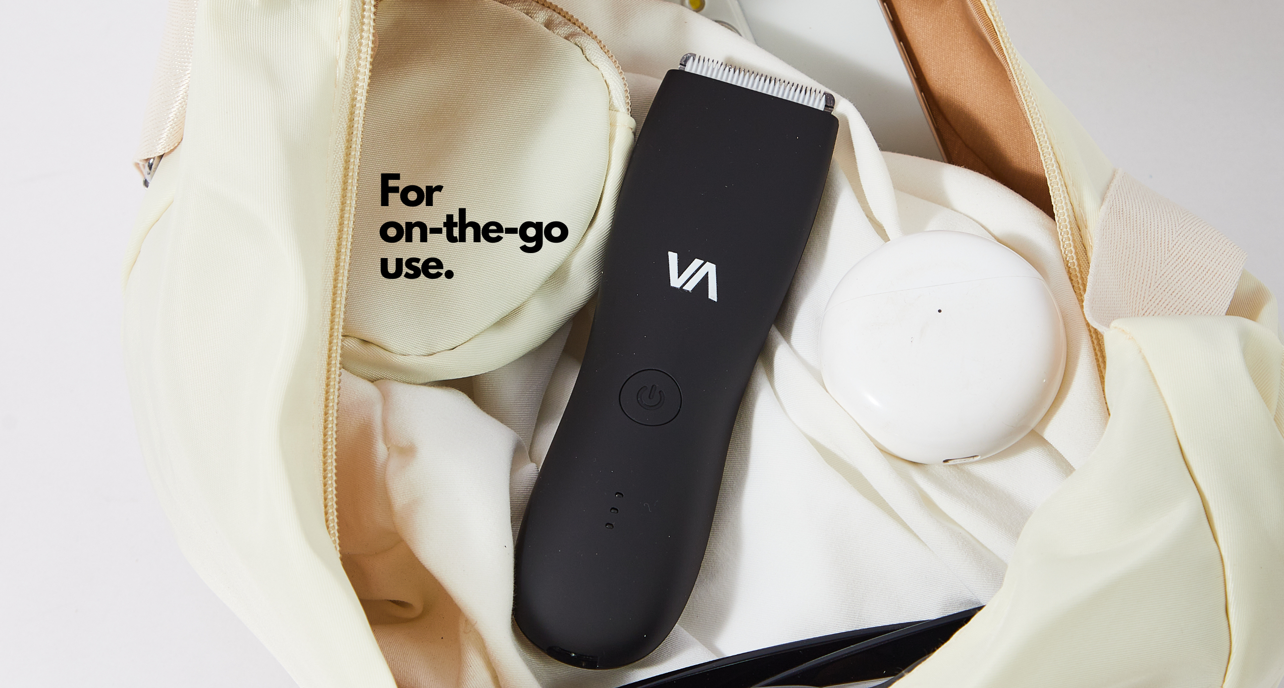 portable hair trimmer with 60 mins  wireless use per chagre. Designed for sensitive skin and private parts grooming, no nicks and no cuts with skin-safe design from vavame.